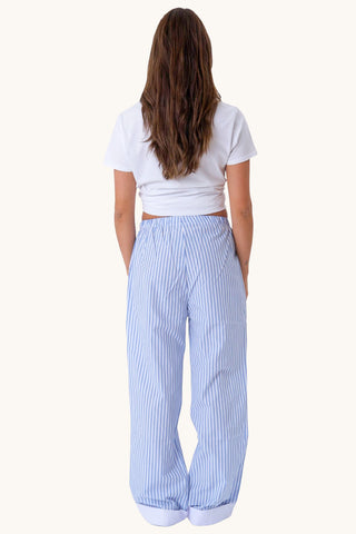 Celeste Striped Pants - Light Blue
