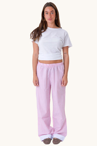 Celeste Striped Pants - Rose