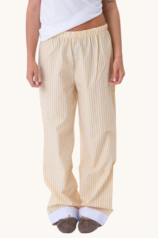 Celeste Striped Pants - Yellow