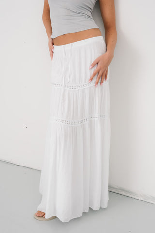 Alma Maxi Skirt in White · effortless scandi skirt for women from ITS MAY