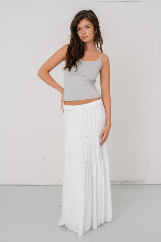 Alma Maxi Skirt in White · effortless scandi skirt for women from ITS MAY