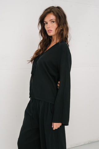 Bow Top in Black · effortless scandi top for women from ITS MAY