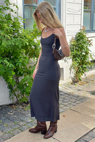 Beatrice Dress in Charcoal · effortless scandi dress for women from ITS MAY