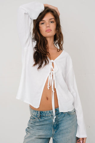 Bow Top in White · effortless scandi top for women from ITS MAY