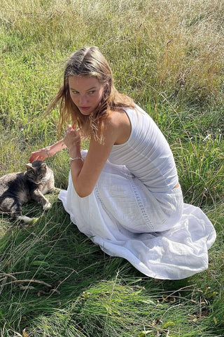 Alma Maxi Skirt in White · effortless scandi skirt for women from ITS MAY