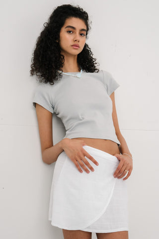Vega T-shirt in Light Grey · effortless scandi t-shirt for women from ITS MAY