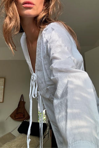 Bow Top in White · effortless scandi top for women from ITS MAY