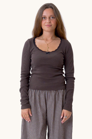 Lace Top - Brown