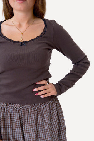 Lace Top - Brown