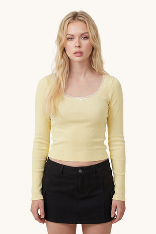 Lace Top - Yellow