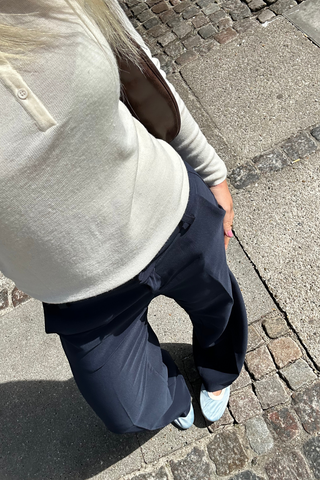 Low Waist Suit Pants in Navy · effortless scandi pants for women from ITS MAY