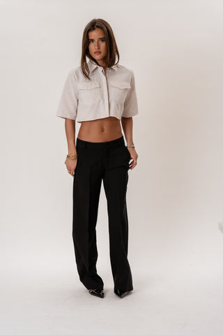 Noemi Short Shirt in White · effortless scandi formal shirts & blouses for women from ITS MAY