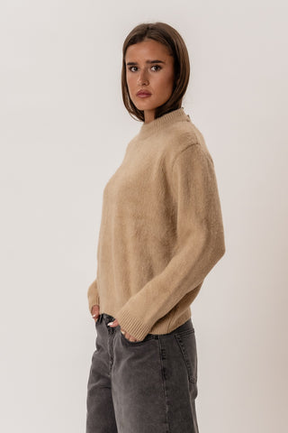 Azzurra Knit in Beige · effortless scandi knitwear for women from ITS MAY