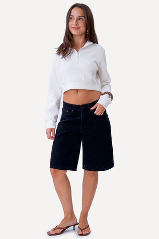 Zenia Half Zip - White