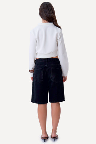 Zenia Half Zip - White