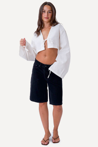 Leonora Tie Blouse - White