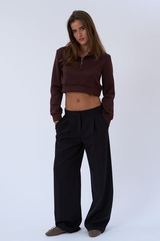 Zenia Half Zip in Brown · effortless scandi jacket for women from ITS MAY