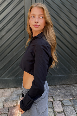 Talia Shirt in Black · effortless scandi formal shirts & blouses for women from ITS MAY