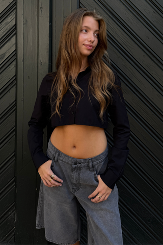 Talia Shirt in Black · effortless scandi formal shirts & blouses for women from ITS MAY