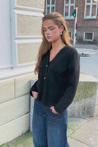 Molly Cardigan in Black · effortless scandi knit for women from ITS MAY