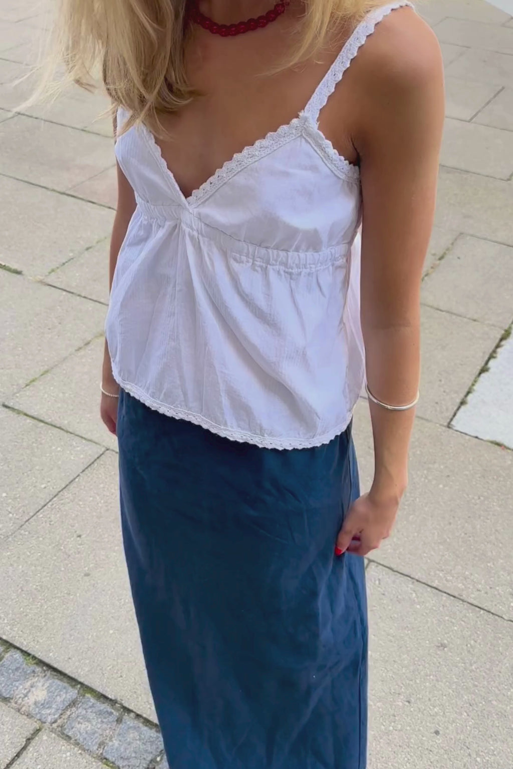 Bella Lace Top in White · effortless scandi top for women from ITS MAY